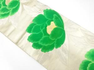 アンティーク　花模様織り出し袋帯（材料）